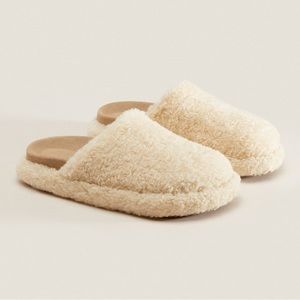 Faux Fur Zara Home Mules Zara Home Fuzzy Slippers SOFT FAUX FUR